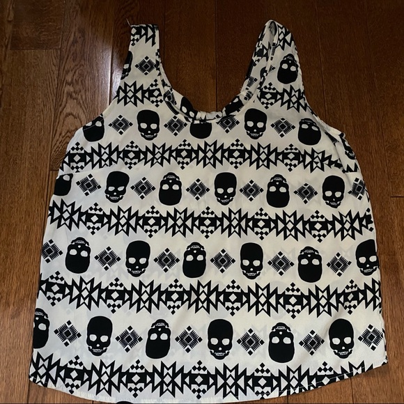 Charlotte Russe Tops - Skull cutout back tank